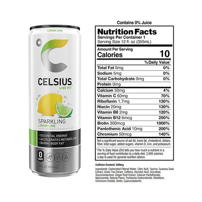 #nutrition facts_12 Cans / Lemon Lime (Brand New)