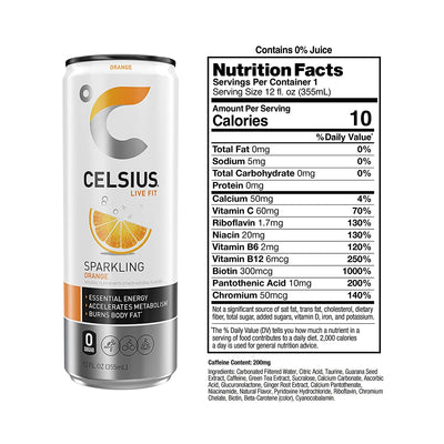 #nutrition facts_12 Cans / Sparkling Orange