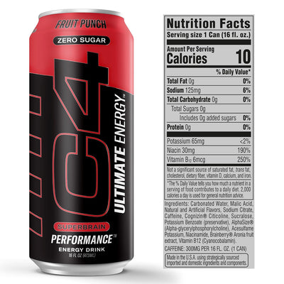 #nutrition facts_12-16oz Cans / Fruit Punch