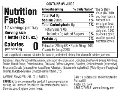 #nutrition facts_12 Bottles / Icy Blue Razz
