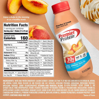 #nutrition facts_12 Pack / Peaches and Cream