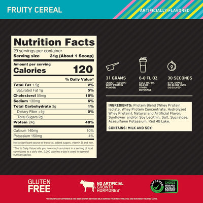 #nutrition facts_2 Lbs / Fruity Cereal