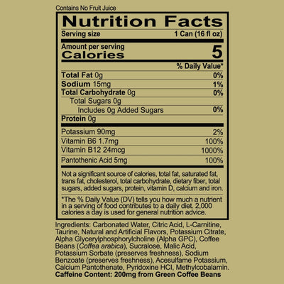 #nutrition facts_12 Cans / Primetime Punch