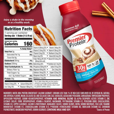 #nutrition facts_12 Pack / Cinnamon Roll