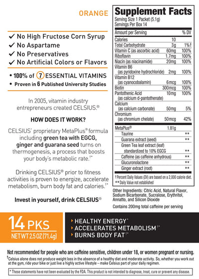 #nutrition facts_14 Sticks / Orange