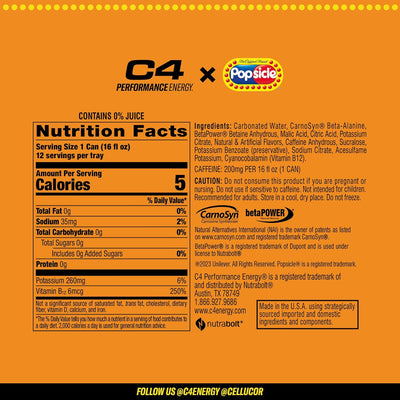 #nutrition facts_12 Cans / Hawaiian Popsicle