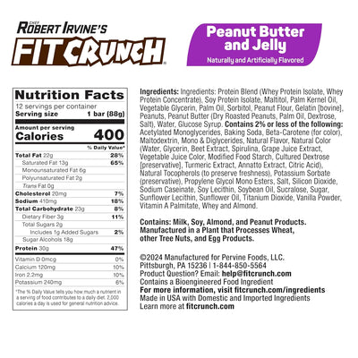 #nutrition facts_12 Pack / Peanut Butter & Jelly