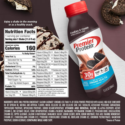 #nutrition facts_12 Pack / Cookies and Cream