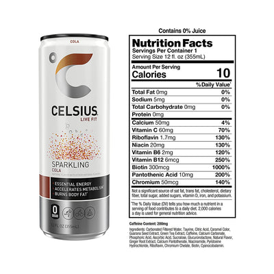 #nutrition facts_12 Cans / Sparkling Cola