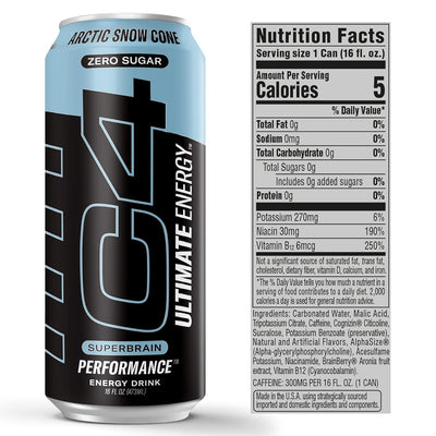#nutrition facts_12-16oz Cans / Arctic Snow Cone