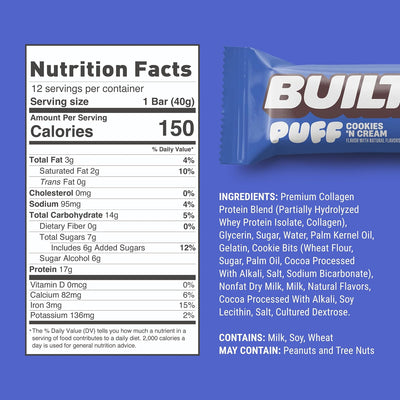 #nutrition facts_12 Pack / Cookies & Cream