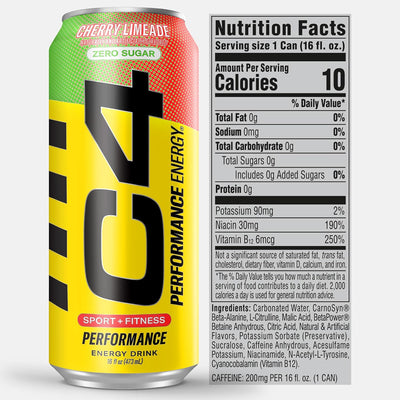 #nutrition facts_12 Cans / Cherry Limeade