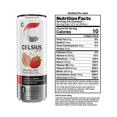 #nutrition facts_12 Cans / Strawberry Guava