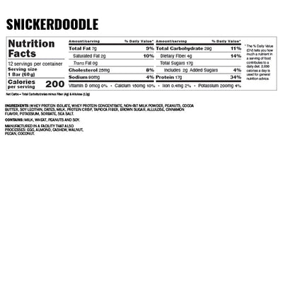 #nutrition facts_12 Bars / Snickerdoodle