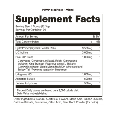 #nutrition facts_30 Servings / Miami