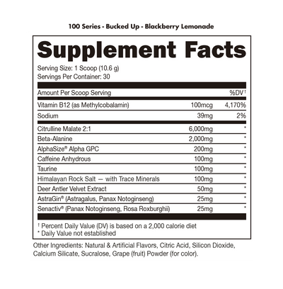 #nutrition facts_30 Servings / Blackberry Lemonade