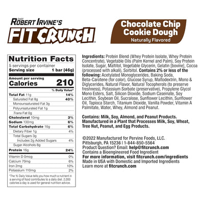 #nutrition facts_9 Pack (Snack Size) / Chocolate Chip Cookie Dough