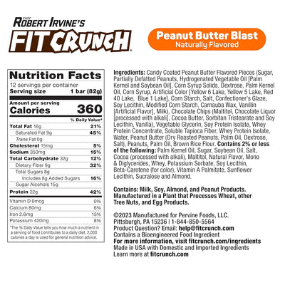 #nutrition facts_12 Bars / Peanut Butter Blast