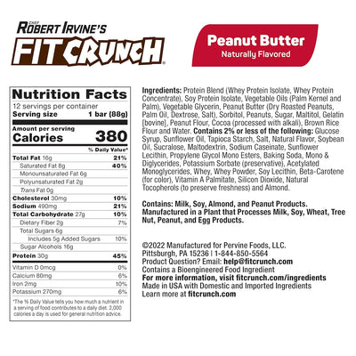 #nutrition facts_12 Pack / Peanut Butter