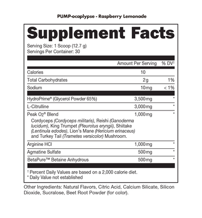 #nutrition facts_30 Servings / Raspberry Lemonade