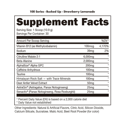 #nutrition facts_30 Servings / Strawberry Lemonade