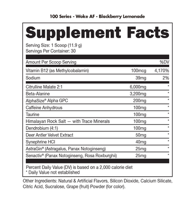 #nutrition facts_30 Servings / Blackberry Lemonade