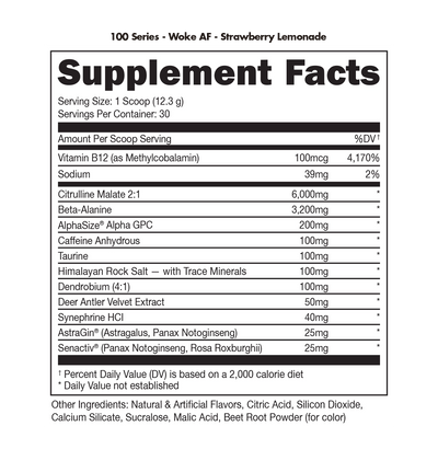 #nutrition facts_30 Servings / Strawberry Lemonade