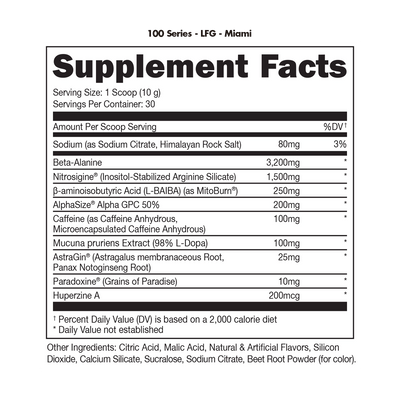 #nutrition facts_30 Servings / Miami