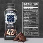 Fairlife Core Power Elite Protein Shakes RTD Fairlife Size: 12 Bottles Flavor: Chocolate, Vanilla, Strawberry
