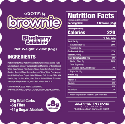 #nutrition facts_12 Packs / Glazed Blueberry Cobbler