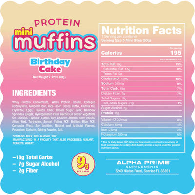 #nutrition facts_12 Pack / Birthday Cake