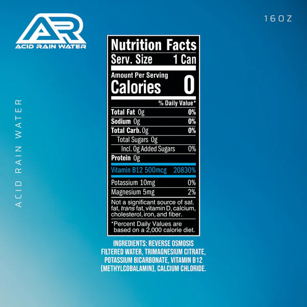 Acid Rain Water B-12 Injected Electrolyte Water