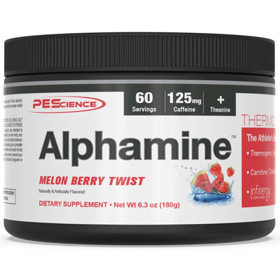 PES Alphamine Pre Workout Weight Management PEScience Size: 60 Servings Flavor: Melon Berry Twist