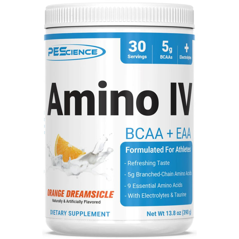 Amino IV Aminos PEScience Size: 30 Servings Flavor: Orange Dreamsicle