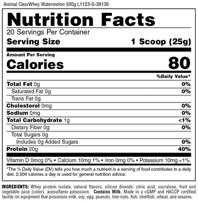 #nutrition facts_20 Servings / Watermelon Limeade