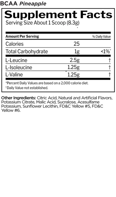#nutrition facts_60 Servings / Pineapple Blast
