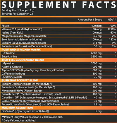 #nutrition facts_22 Servings / Florida Crush