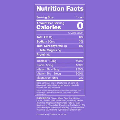 #nutrition facts_12 Pack / Blackberry Melon