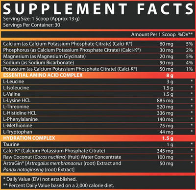 #nutrition facts_30 Servings / Blood Orange