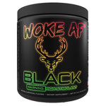 Bucked Up Woke AF Black High Stimulant Pre Workout Pre-Workout Bucked Up Size: 30 Servings Flavor: Island Fusion (Strawberry Pineapple Lime)