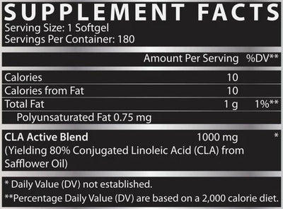 #nutrition facts_180 Vegetarian Soft Gels