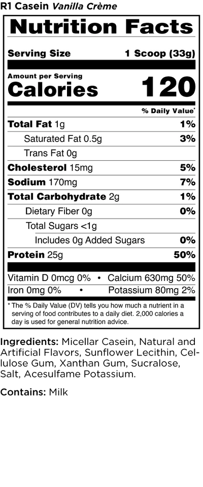 #nutrition facts_2 Lbs. / Vanilla Creme