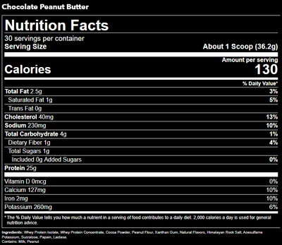 #nutrition facts_30 Servings / Chocolate Peanut Butter