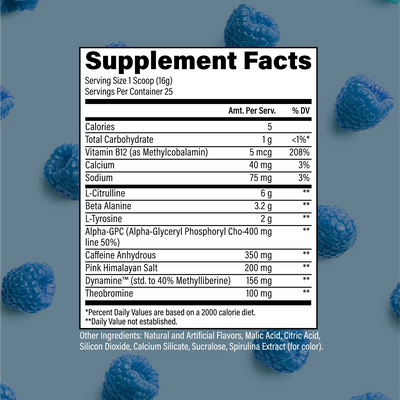 #nutrition facts_25 Servings / Blue Rathberry