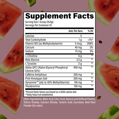 #nutrition facts_25 Servings / Sour Watermelon