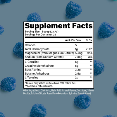 #nutrition facts_25 Servings / Blue Rathberry
