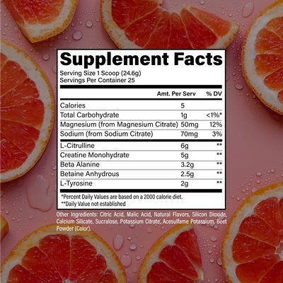 #nutrition facts_25 Servings / Citrus Grapefruit