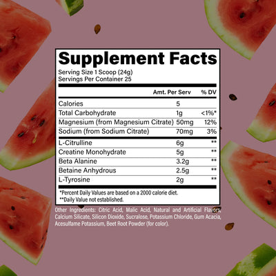 #nutrition facts_25 Servings / Sour Watermelon