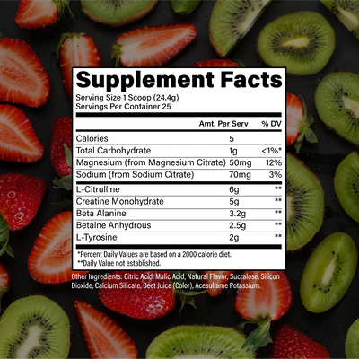 #nutrition facts_25 Servings / Strawberry Kiwi