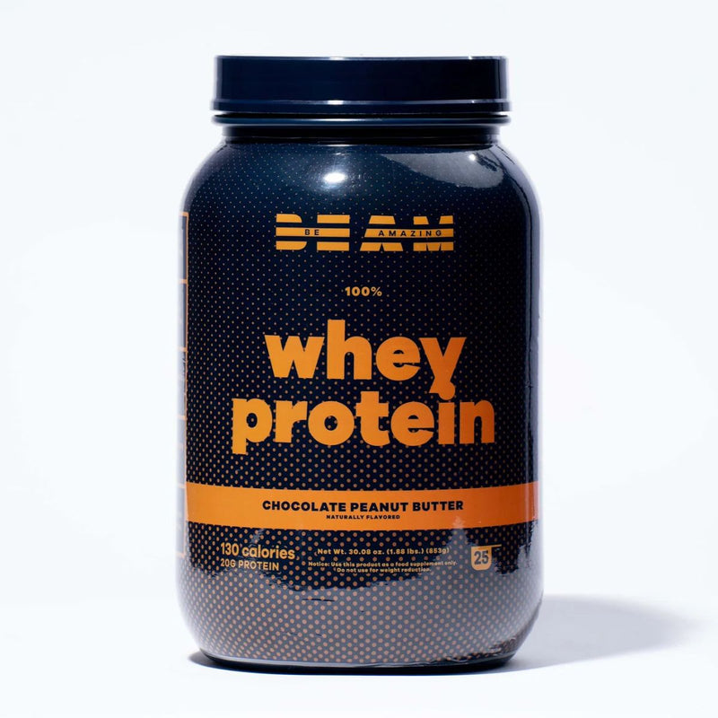 BEAM whey protein isolate Protein BEAM: Be Amazing Size: 2 Lbs. Flavor: Chocolate Peanut Butter